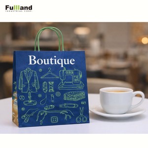 Wholesale Manufacturer Kraft Paper Carrier <b>Bags</b> High Quality Soft Hand Length Handle <b>Bags</b> - Product Image 4