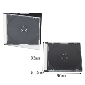 Boîtes de rangement pour CD/DVD SUNSHINE transparentes de 8 cm, mini-boîtes à CD colorées, boîtes fines en plastique pour DVD, albums de films, supports multimédias - Product Image 3