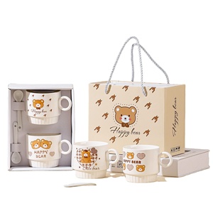 Tazas de Cerámica con Diseño de Oso de Dibujos Animados, Regalo Promocional, Tazas para Parejas, de Alta Calidad, con Asa, para Regalo, se Puede Imprimir el Logotipo - Product Image 1
