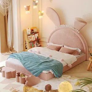 Modern Beds Single Children Upholstered Furniture Princess Kids Child Girl bed