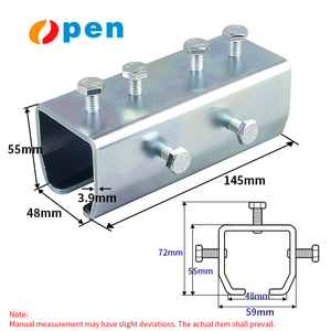 Moderne gegalvaniseerde stalen profielbeugel 3,7 mm dikte Duurzame schroefmontage 40/50 mm breed 35/45 mm hoogte Profielrail voor - Product Image 3