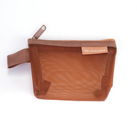 Sac à crayons transparent en nylon personnalisé, grande capacité, pochette pour cartes-clés, porte-monnaie, pochette de rangement pour papeterie avec fermeture éclair, sacs à stylos en maille