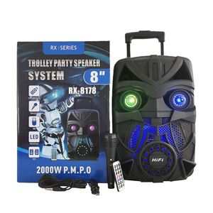 8 Inch <strong>Robot</strong> Shade Trolley Speaker <strong>Ball</strong> Led Light Wireless Private Mould Speaker 2022 RX-8178 - Product Image 6