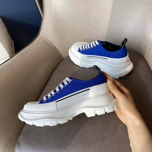 Zapatos informales de lona de alta calidad para mujer, suela gruesa, diseñador de moda de lujo, estilo grueso, deportivo, transpirable para caminar en otoño - Product Image 2