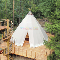Pyramide imperméable pour l'extérieur Tente de camping indienne Tipi Tente en toile pour adultes Vente