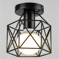 Plafonnier LED moderne en fer forgé doré pour hall d'entrée, petit luminaire d'intérieur, lampes de plafond pour la maison