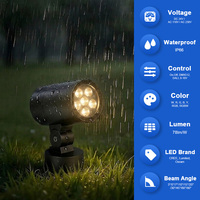 Projecteur LED extérieur 18W, indice de protection IP65, 6000K, éclairage paysager, étanche, boîtier en aluminium moulé sous pression, utilisé pour les piliers de parc