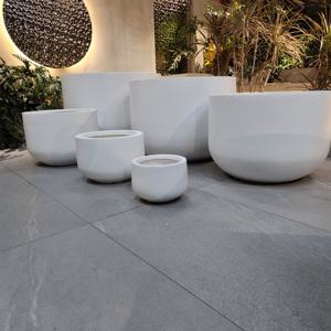Highest Quality <b>Large</b> FRP (Fibre Glass) <b>Flower</b> Pot Planter Classic Design for Home Outdoor Garden Nursery <b>Artificial</b> - Product Image 4