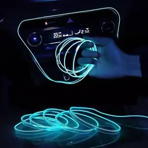 Автомобильные аксессуары, интерьерная атмосферная лампа, светодиодная неоновая декоративная проводка, окружающая USB-лампа «DIY»