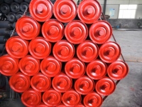 Rouleaux de convoyeur en acier avec roulements, robustes, antibactériens, antistatiques, rouleaux de guidage de haute qualité pour applications minières