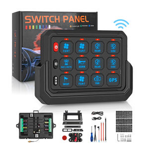 Panel de interruptor de 12 bandas, Control inalámbrico RGB, IP65, resistente al agua, 3 modos de iluminación, Material de aluminio para camión, todoterreno, barco, coche, RV - Product Image 1