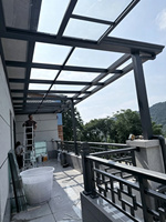 Véranda en aluminium pour terrasse et balcon, espace de lecture et d'étude prêt à l'emploi, extension de maison autonome, zone de vie à lumière naturelle W CCZ SR 197