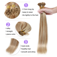 Extensions de cheveux humains vierges non traités, personnalisées en usine, nouvelles 2026, Itip UTip Nano Rings Microlink Feathers Crochet