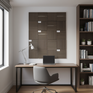 Panneaux acoustiques en bois 24 x 24 Modèle D0100HAJZNA pour la décoration murale de la maison et du bureau - Product Image 2