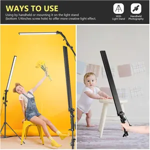 Travor-Kit d'éclairage vidéo LED professionnel, 3 paquets de bâton lumineux, pour Studio Photo, prise de vue vidéo