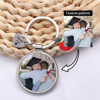 Porte-clés en métal personnalisable par sublimation pour enseignants, pendentif en forme de cœur, décoration de salle de classe en stock, cadeau de remerciement personnalisé