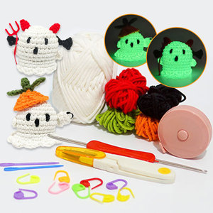 Noctilucent Hallowmas Crochet <b>Kit</b> <b>for</b> <b>Beginners</b> Adults with Step-by-Step Video Tutorials DIY Crochet <b>Kits</b> Kids <b>Knitting</b> Supplies - Product Image 5
