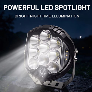 ไฟสปอร์ตไลท์ LED ขนาด 7 นิ้ว แบบสามด้าน 70W RGB ไฟทำงานเสริมสำหรับรถ SUV รถบรรทุก ATV UTV - Product Image 5