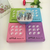 Kit de manucure professionnel en gros avec étui, ciseaux à ongles Apple, outils de voyage, coupe-ongles 8 pièces en acier inoxydable