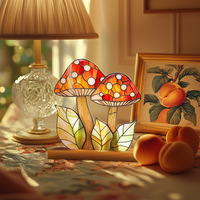 Plante, fleur, paysage, table, texture imitation verre, table en acrylique, décoration de bureau, ornements