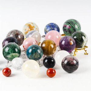 Sỉ buôn pha lê, đồ chạm khắc pha lê, quả cầu thạch anh tím, quả cầu thạch anh hồng, giá đỡ trang trí nhà cửa - Product Image 2