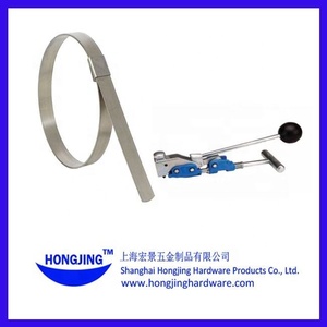 Collier <span class=keywords><strong>de</strong></span> serrage en acier inoxydable, pince <span class=keywords><strong>de</strong></span> poinçon central préformé - Product Image 2