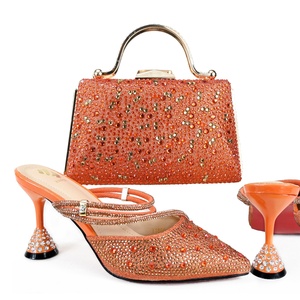 <strong>Women</strong> Italiano Bag Nigerian Bag and <strong>Shoe</strong> Set <strong>Royal</strong> <strong>Blue</strong> <strong>Shoes</strong> and Match Pack <strong>Shoes</strong> Luxury Gold Bag Set <strong>for</strong> Wedding - Product Image 4