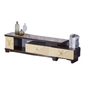 Meuble <span class=keywords><strong>TV</strong></span> IMAJ Design Tendance Blanc et Noir Effet Marbre, Meuble <span class=keywords><strong>TV</strong></span> Moderne en Bois, Ensemble <span class=keywords><strong>Commode</strong></span> de Luxe pour Salon, Meubles de Maison en Gros - Product Image 2