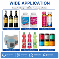 Machine d'étiquetage automatique haute vitesse pour bouteilles rondes en PET, plastique, verre, eau, boissons, cosmétiques – Étiqueteuse enveloppante