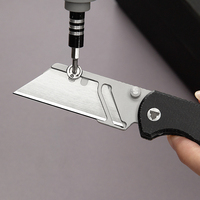 Couteau pliant utilitaire TRIVISA Puppy-BM, lame à changement rapide, manche en Micarta pour coupe-boîte, outil EDC extérieur de haute qualité