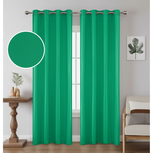 Green Polyester Bulk Wholesale 140x228cm <b>Curtains</b> with 8 <b>Grommets</b> Home Decor Sets - Product Image 1