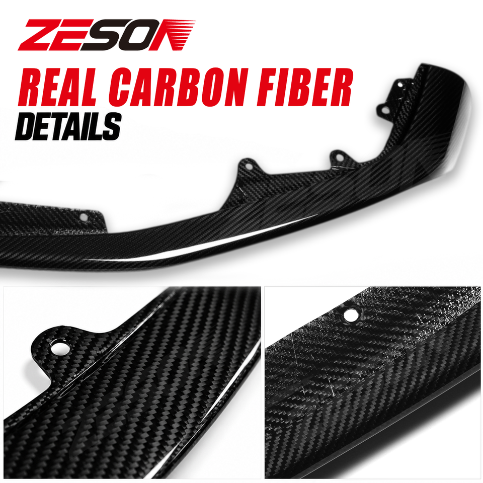 Mp Style Car ZESON MP Style Carbon Fiber Front Lip Front Bumper Splitter for BMW F87 ...