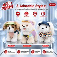 Chien en peluche Pomeranian EPT AI Chatbot, 55 langues, application Tuya, conversation vocale, marche, queue qui bouge, jouet rechargeable pour enfants
