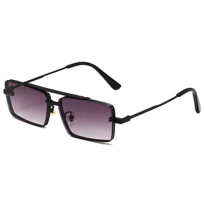 Wholesale High Quality 2022 New Style Guangdong Metal Frame Small <b>Square</b> 8 Colors Full Rim UV400 PC Lenses Brand <b>Sunglasses</b> - Product Image 2