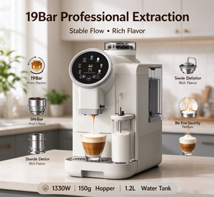 Anbolife Nuova Macchina per Espresso Completamente Automatica 19 Bar, Macchina da Caffè con Macinacaffè Integrato, Touchscreen, per Latte, Cappuccino e Cold Brew - Product Image 4