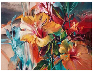 DIY personalizado todo tipo de flores pintura por números Kits hermoso <span class=keywords><strong>mar</strong></span> de flores pinturas al óleo para Decoración - Product Image 3