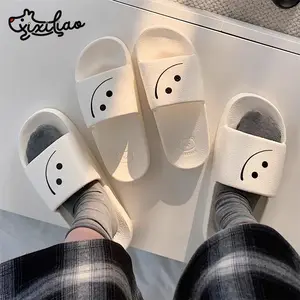 Xixitiao Mặt Cười Mùa Hè Trong Nhà Nhà Bãi Biển Phong Cách Mens EVA Dép Đi Trong Nhà Unisex Chống-Trượt Slide Dép Đi Trong Nhà Cho Phụ Nữ Và Phụ Nữ