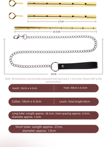 Scarletsin C-51 SM Menottes de jambe et menottes à main rétractables en acier, avec barre droite en tube d'acier et fonction d'écartement forcé des jambes, fabriquées au Sichuan - Product Image 5