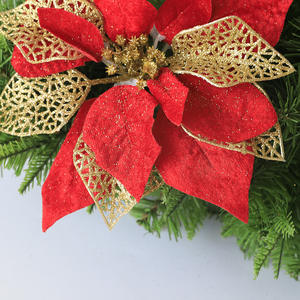 Verde limone decorazioni natalizie fiori artificiali corona ornamenti piante per albero di natale Cross-Border prodotto - Product Image 4