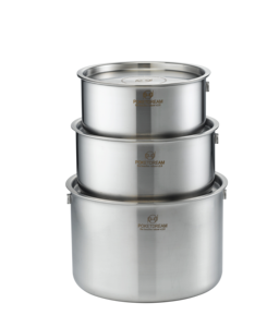 Pocketdream cao cấp 21-Piece thép không gỉ cắm trại <span class=keywords><strong>Cookware</strong></span> Set 3-ply đa nấu nồi với làm tổ lưu trữ xử lý - Product Image 6