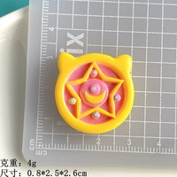 Amuletos de Resina de Sailor Moon, Varita Mágica, Decoración de Dibujos Animados para Niñas, para Fundas de Teléfono, Pinzas para el Cabello