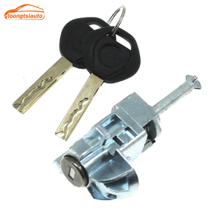 Nouveau cylindre de serrure de porte avant gauche Loongtsiauto avec clé en plastique 51217019975 pour Série <span class=keywords><strong>3</strong></span> <span class=keywords><strong>E46</strong></span> - Product Image 1
