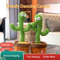 Peluche Cactus Dansant Hilarante Style TikTok Qui Parle et Répète des Phrases pour Bébés de 0 à 15 Ans, 33 cm, Remplissage Coton PP