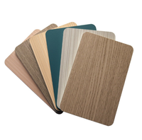 Panneau et planche décoratifs en PVC à texture métallique, placage bois de bambou carbonisé / fibre de carbone cristalline, 1.22*2.44/2.90mm