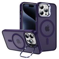 Étui de téléphone portable robuste et résistant avec fonction de charge pour iPhone 15 Pro Max, coque transparente rigide
