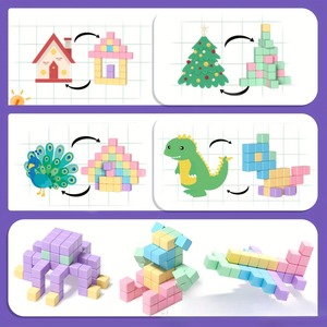 Bán buôn 3cm lớn từ khối nhựa STEM giáo dục Xây dựng đồ chơi cho trẻ mới biết đi lứa tuổi 2-6 phải-có trẻ em quà tặng cho - Product Image 4
