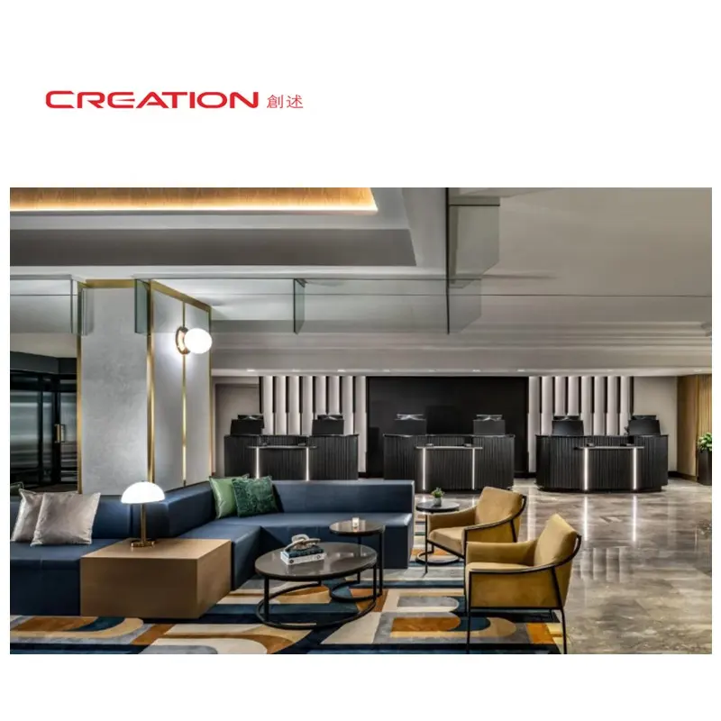 Creazione Hotel progetto fornitura produttore Le Centre Sheraton Hotel Montreal hall e mobili Lounge