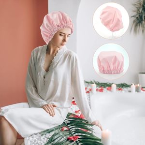 Bonnet de douche imperméable pour adultes, en PVC transparent, jetable, coloré, taille moyenne, en stock - Product Image 5