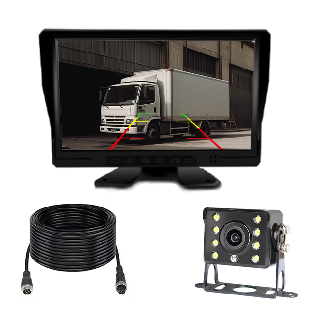 AHD 720 1080 Waterproof Night View Buses Rearview Reversing Camera 9-36V 7-inch Screen Car Monitor for RVs Trailers and Trucks