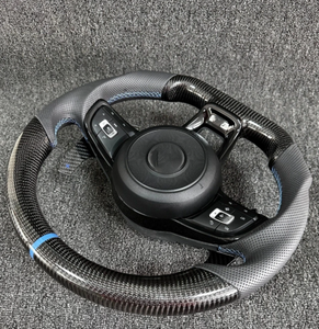 Volante Deportivo de Fibra de Carbono Compatible con Volkswagen <span class=keywords><strong>Golf</strong></span> 4 5 6 7 8 GTI R MK5 MK6 MK7 MK8 2017, Actualización del Modelo Antiguo al Nuevo - Product Image 6